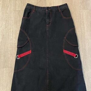 TRIPP NYC Black Bondage Maxi Skirt